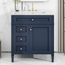 Load image into Gallery viewer, Bathroom Vanity With Top Sink, Storage Cabinet With 2 Drawers, Tip Out Drawer