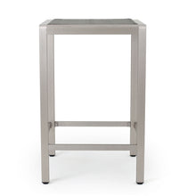 Load image into Gallery viewer, Outdoor 43" Aluminum Bar Table With Rattan Table Top - Gray / Silver
