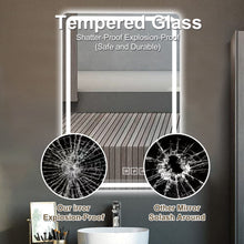 Load image into Gallery viewer, Bathroom Mirror Vanity Mirrors With Front Lights, Wall Mounted, Anti-Fog, Frameless, Horizontal Or Vertical