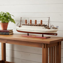 Load image into Gallery viewer, Hand Painted Model Boat (624246) - White / Dark Brown