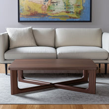 Load image into Gallery viewer, 50" Solid Wood Cross Legs Coffee Table - Walnut