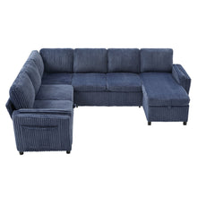 Load image into Gallery viewer, Convertible U-Shaped Sectional Sofa Bed With USB Ports And Storage