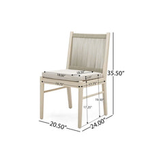 Load image into Gallery viewer, Cordoba - Dining Chair (Set of 2) With Acacia Wood Frame And Water Repellent Fabric - Beige / Yellow