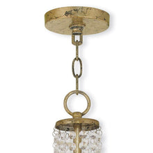 Load image into Gallery viewer, Two Light Metal Dimmable Chandelier With Shades - Gold / Clear / Off White