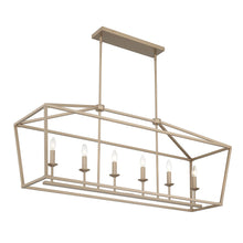 Load image into Gallery viewer, Candle Style Six Light Metal Dimmable Chandelier - Brass