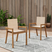 Load image into Gallery viewer, Belfast - Dining Chair With Acacia Wood Frame And Mesh Seating (Set of 2)