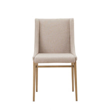 Load image into Gallery viewer, Upholstered Fabric Wing Back Dining Side Chairs (Set of 2) - Beige