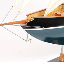 Load image into Gallery viewer, Hand Painted Model Boat - Blue / Light Brown