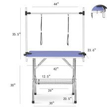 Load image into Gallery viewer, Large Grooming Table For Pet Dog And Cat With Adjustable Arm And Clamps Large Heavy Duty Animal Grooming Table