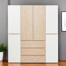 Load image into Gallery viewer, 75" Six Door Three Drawer Combo Dresser - White And Natural