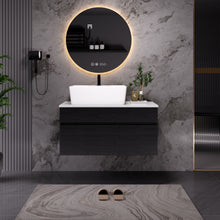 Load image into Gallery viewer, Floating Bathroom Vanity With Sink For Small Bathroom - White / Black