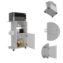 Load image into Gallery viewer, 24" Rolling Kitchen Cart With Storage - White