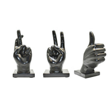 Load image into Gallery viewer, Hand Tabletop Sculpture (Set of 3) - Black