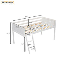Load image into Gallery viewer, Low Loft Bed With Adjustable Ladder