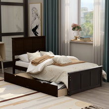 Load image into Gallery viewer, Platform Storage Bed With 2 Wheel Base Drawers