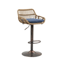 Load image into Gallery viewer, Modern Swivel Bar Stools Adjustable Counter Chairs With Footrest (Set of 2)