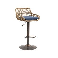 Load image into Gallery viewer, Modern Swivel Bar Stools Adjustable Counter Chairs With Footrest (Set of 2)