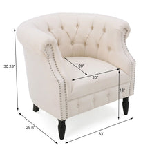 Load image into Gallery viewer, Celestialis - Upholstered Club Chair With Tub Design And Rolled Recessed Armrests