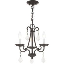 Load image into Gallery viewer, 15" Three Light Dimmable Chandelier With Shades - Bronze