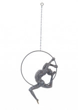 Load image into Gallery viewer, Athletic Man Hanging Ring Sculpture - Black