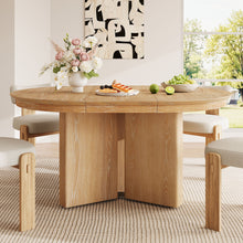 Load image into Gallery viewer, Farmhouse Oval Extendable Dining Table With Pedestal Base