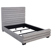 Load image into Gallery viewer, Queen Bed With Textured, And Tufted Headboard - Gray