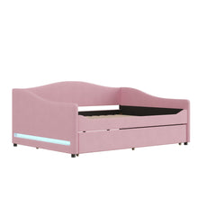 Load image into Gallery viewer, Upholstered Daybed With Light And Trundle