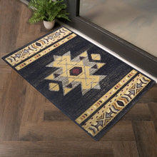 Load image into Gallery viewer, Tribes - 5'3" X 7'3" Southwest Area Rug - Black