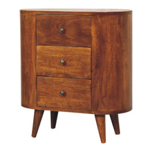 Load image into Gallery viewer, 26" Solid Wood Accent Cabinet With Two Doors And Three Drawers - Brown