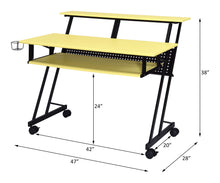 Load image into Gallery viewer, Suitor - Music Recording Studio Desk - Black / Yellow