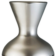 Load image into Gallery viewer, Geometric Cylinder Poly Floor Vase - Brown / Silver