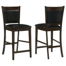 Load image into Gallery viewer, Upholstered Counter Height Stools (Set of 2) - Black / Espresso