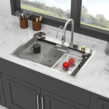 Load image into Gallery viewer, Waterfall Kitchen Sink With Pull Out Faucet & Cup Washer