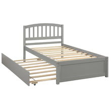 Load image into Gallery viewer, Platform Bed Wood Bed Frame With Trundle