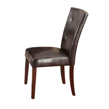 Load image into Gallery viewer, Britney - Synthetic Leather Side Chair (Set of 2) - Brown / Walnut