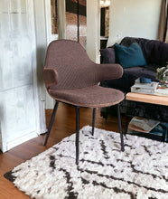 Load image into Gallery viewer, Stylish Fabric And Faux Leather Accent Chair - Brown