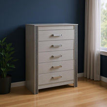 Load image into Gallery viewer, 36" Wood Five Drawer Dresser - Silver