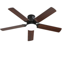 Load image into Gallery viewer, Modern Ceiling Fan With 3 Color Dimmable Light 5 Blades Remote Control Reversible Dc Motor For Bedroom - Black
