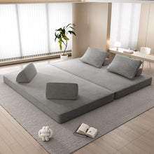 Load image into Gallery viewer, Multifunctional Convertible Sofa Bed With 2 Tumbler Backrests And 2 Pillows, Deep Seat Couch