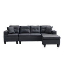 Load image into Gallery viewer, Modern Sectional Sofa Set With L Shape Chaise Lounge, Cup Holder, 4 Seat