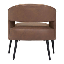 Load image into Gallery viewer, 27" Faux Leather Arm Chair - Brown And Black