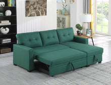 Load image into Gallery viewer, Upholstered Pull Out Sectional Sofa With Chaise
