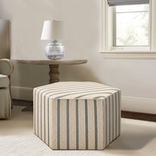 Load image into Gallery viewer, Accent Ottoman Printed Stripe