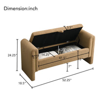 Load image into Gallery viewer, Modern Teddy Upholstered Large Bed End Bench With Arms And Storage