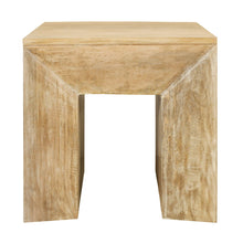 Load image into Gallery viewer, Distressed Solid Wood Square Sled End Table - Natural