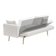 Load image into Gallery viewer, Teddy Fleece Sofa Bed With Luxurious Throw Pillows