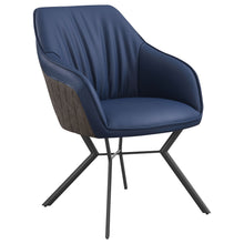 Load image into Gallery viewer, Upholstered Dining Chairs (Set of 2) Retro Bucket Seat - Blue