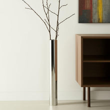 Load image into Gallery viewer, Cylinder Floor Vase (354651) - Silver