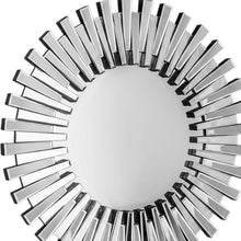 Load image into Gallery viewer, 18" Glass Sunburst Framed Accent Mirror - Silver