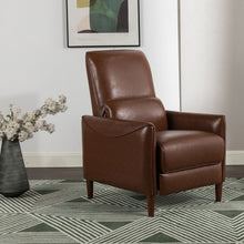Load image into Gallery viewer, Upholstered Push Recliner Chair With Rubber Wood Legs For Living Room